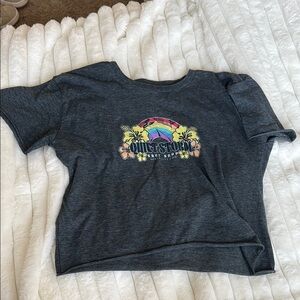 Quiet Storm Charcoal Tee with Vibrant Graphic